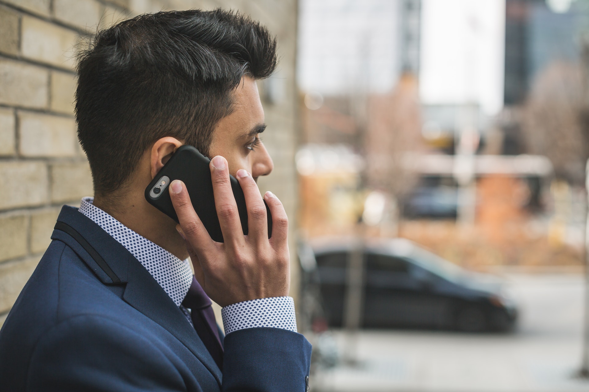 Man speaking on the phone